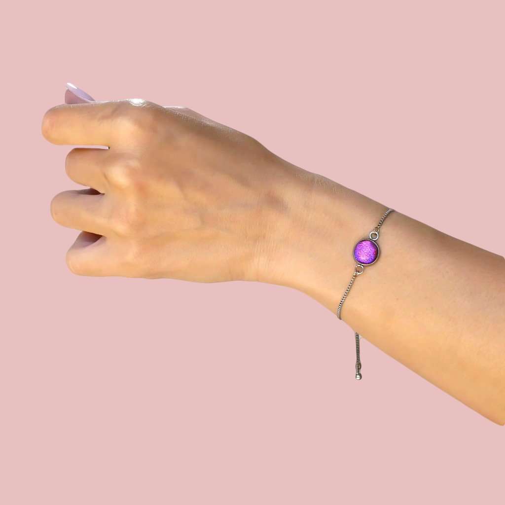BRACELET INDIGO ~ ETERNAL FUSHIA | ST. STEEL | PERFECT FIT | REFLET[proBRACELET INDIGO ~ ETERNAL FUSHIAduct_vendor]MicrocosmosPRODUCT INFORMATION

Exclusive Microcosmoses Glass Reflet™
Base: Stainless Steel Perfect Fit adjustable slide closure up to 9", 22 cm.

Bracelet chain thickness 2 mmBRACELET STEEL
